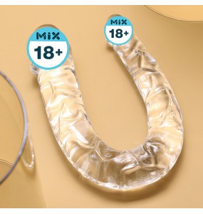 MizzZee - Double-Ended Clear Dildo (Full Length:32cm - Diameter:3.2cm - 3.2cm)